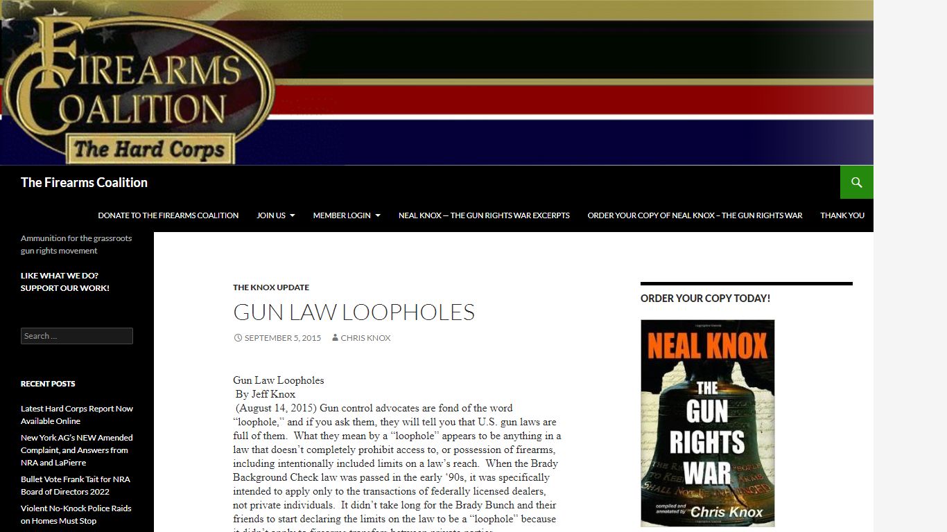 Gun Law Loopholes | The Firearms Coalition
