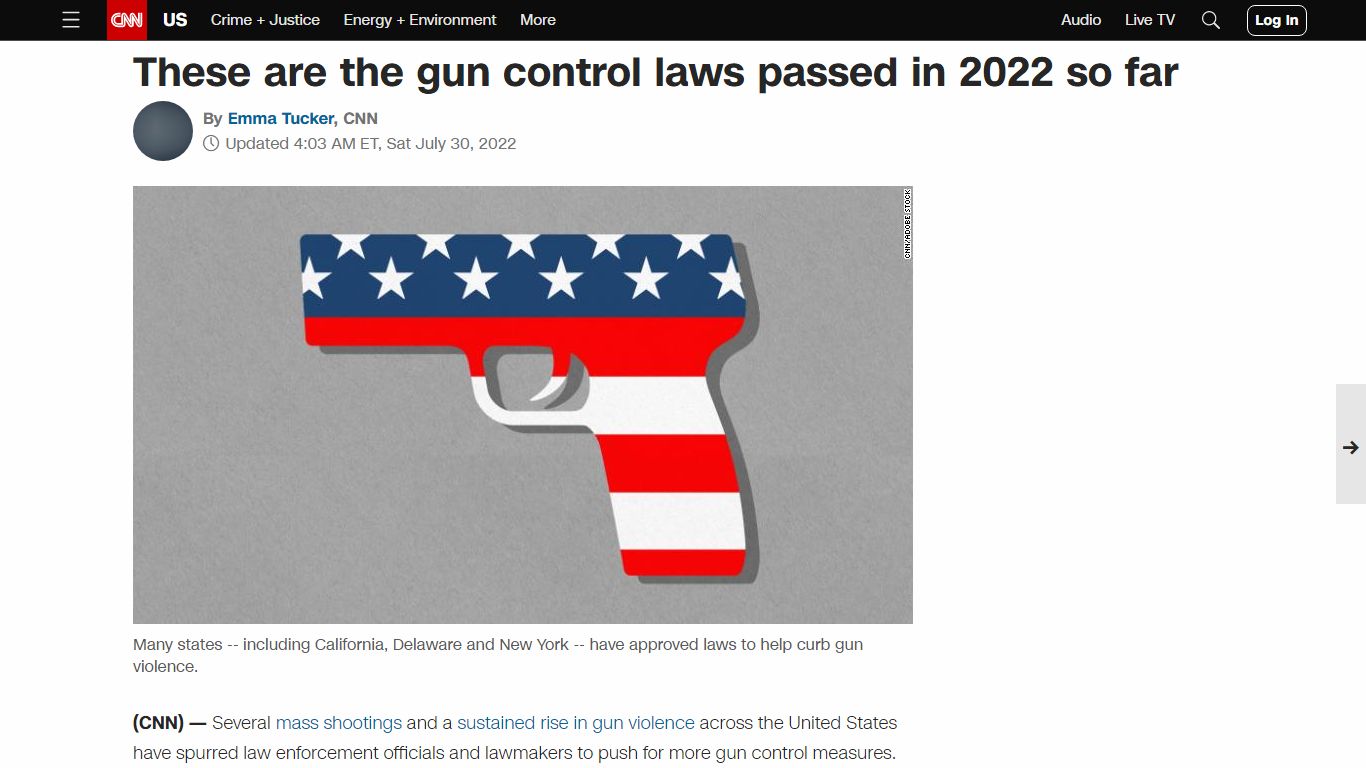 These are the gun control laws passed in 2022 so far - CNN